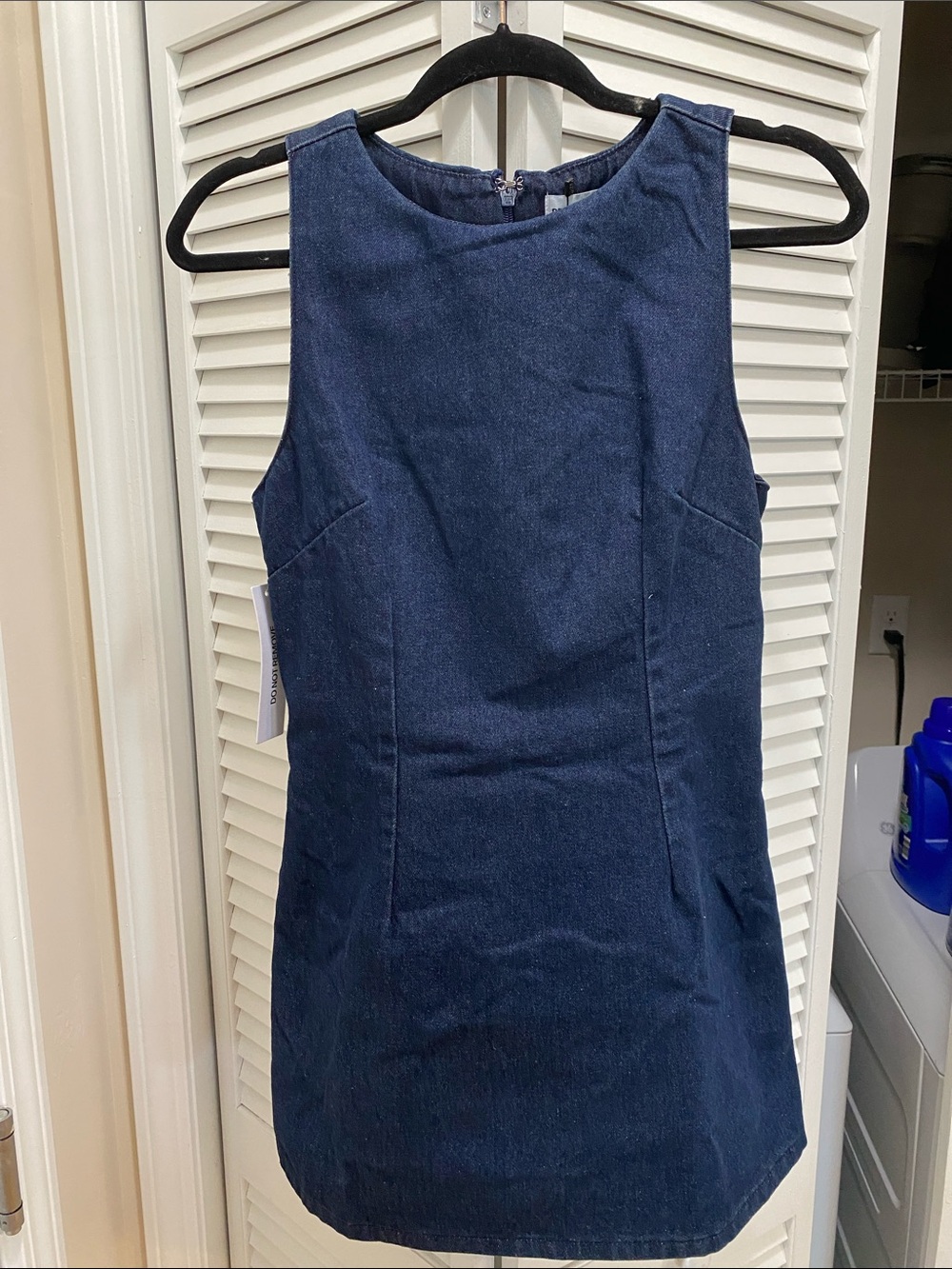 Princess Polly Dark Blue Denim Sleeveless Shift Dress
